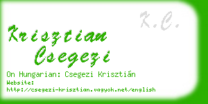 krisztian csegezi business card